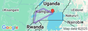 7 Days Uganda Gorillas, Chimpanzees and Wildlife Game Safari Map