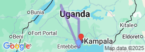 4 Days Uganda Safari to Murchison Falls National Park Map