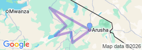 Tanzania Active Family Adventure Map