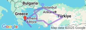 17 Day Flexible Turkey & Greece Islands Tour: Istanbul, Cappadocia, Athens & Santorini Map