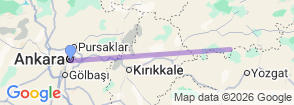 Daily Hattusha Tour from Ankara Map