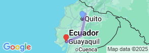 7 Days Hacienda's Trip in Ecuador Map