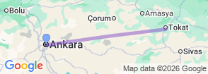 2 Days Ecological & Tokat City Tour from Ankara Map