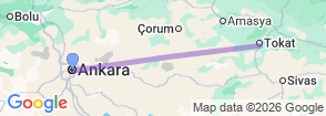2 Days Ecological & Tokat City Tour from Ankara Map