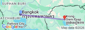 Overland to Cambodia, Angkor Wat Group Tour from Bangkok, Thailand 4 Days - 3 Nights Map