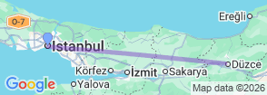 Daily Istanbul Rafting Tour – Melen River Adventure from Istanbul Map