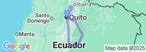 Ecuador Active 8 Days Tour Map