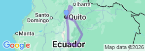Ecuador Active 8 Days Tour Map