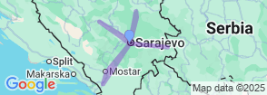 7 Days Bosnia and Herzegovina Tour Map