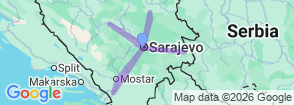 7 Days Bosnia and Herzegovina Tour Map
