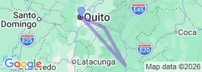 Ecuador Camping & Jungle River Paddle 4 Days Tour Map