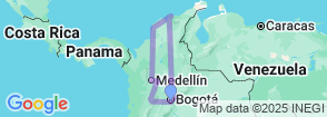 Colombia Highlights 15 Days Tour Map