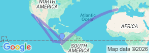 Ecuador Big Five 18 Days Tour Map