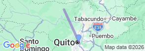 Ecuador Cloud Forest 5 Days Hiking Tour Map