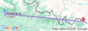 Annapurna Base Camp Trek from Pokhara – 6 Days Map