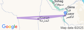 4 Days Kharga and Dakhla Oasis Safari Tours from Luxor Map