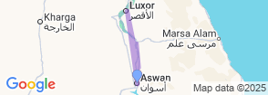 5 Days Trip to Aswan Sightseeing & Edfu & Kom Ombo and Luxor Map