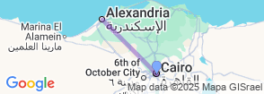 Overday to Alexandria from Cairo Map