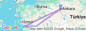 3 Days Kusadası-Pamukkale Tour from Ankara Map