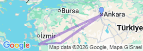 3 Days Kusadası-Pamukkale Tour from Ankara Map