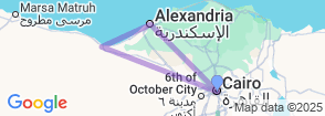 2 Days Alexandria and El Alamein Ww Ii Map