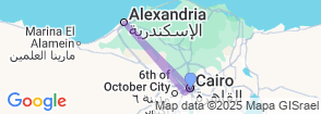 6 Days Best of Cairo and Alexandria Holiday Map
