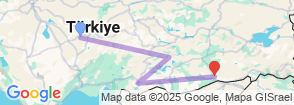 8 Days South Anatolia Tour Map