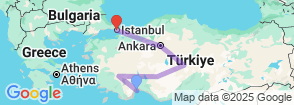Central Anatolia Tour Packages 9 Days Map