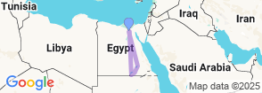 8 Days Cairo, Lake Nasser Cruise Map