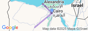 8 Days Cairo & Giza Pyramids & Desert Safari and Alexandria Map
