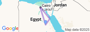 8 Days Trip to Luxor & Cairo and Hurghada by Flight Map