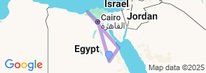 8 Days Trip to Luxor & Cairo & Alexandria and Hurghada by Flight Map