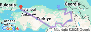 12 Days Eastern Anatolia Tour Map