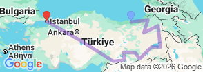 12 Days Eastern Anatolia Tour Map