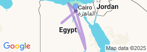 10 Days Cairo & Luxor, Aswan, White, Black Desert Safari and Alexandria Map