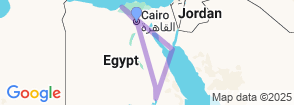 16 Days Cairo, Alexandria, Nile Cruise and Sharm El Sheikh Map
