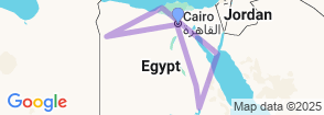 16 Days Cairo, Alexandria, Nile Cruise & Siwa Oasis, Sharm Map