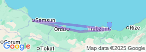 3 Days Samsun, Ordu and Giresun Private Tour from Trabzon Map