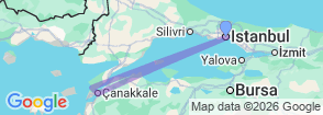 2 Days 1 Night Gallipoli & Troy Tour from Istanbul Map