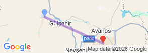 One Way Transfer Nevsehir Airport to Cappadocia Map