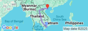 Jewel of Indochina (13 Days - 12 Nights) Map