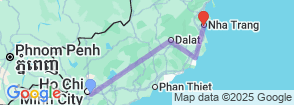 Saigon - Cuchi - Dalat - Phanrang - Nhatrang - Biking (8 Days - 7 Nights) Map