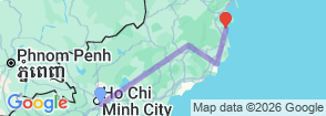 Saigon - Cuchi - Dalat - Phanrang - Nhatrang - Biking (8 Days - 7 Nights) Map