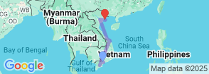Saigon - Cuchi - Mekong - Danang - Hoian - Hue - Halong - Hanoi (12 Days - 11 Nights) Map