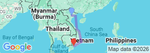 Hanoi - Halong - Hue - Hoian - Nhatrang - Saigon (16 Days - 15 Nights) Map