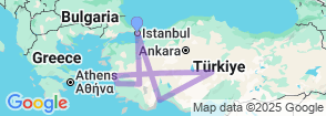 Discover Turkey's Highlights in 10 Days Tour Map