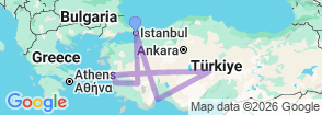 Discover Turkey's Highlights in 10 Days Tour Map