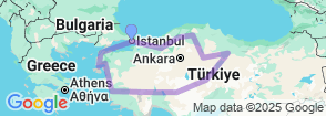 23 Day Ecotourism Tour Turkey Map