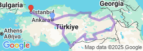 Turkey Cultural Historical Heritage Tour 15 Days Map