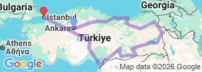 Turkey Cultural Historical Heritage Tour 15 Days Map